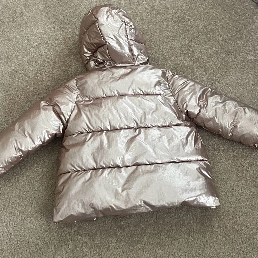 Zara Toddler Girl’s Pink Metallic Puffer Winter Jacket